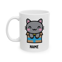 Kawaii Birthday Kitten - Custom Coffee Mug