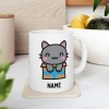 Kawaii Birthday Kitten - Custom Coffee Mug