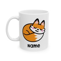 Cute Sleeping Fox - Custom Coffee Mug