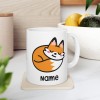 Cute Sleeping Fox - Custom Coffee Mug