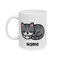 Cute Sleeping Kitten - Custom Coffee Mug