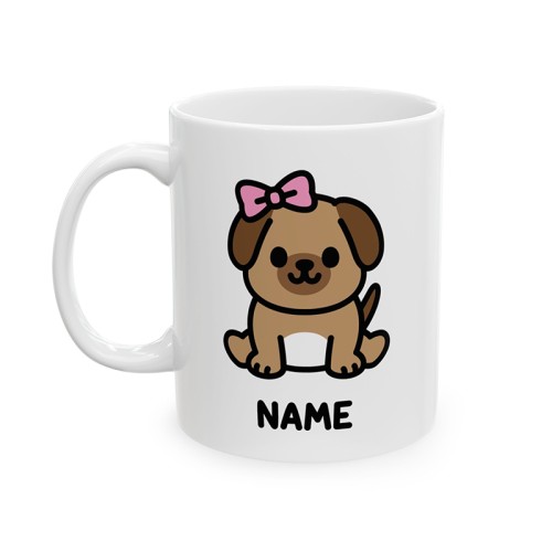 Pretty Cute Puppy - Custom Coffee Mug