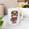 Festive Stocking Puppy - Custom Coffee Mug