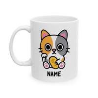 Lucky Kawaii Cat - Custom Coffee Mug