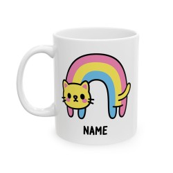 Pastel Rainbow Cat - Custom Coffee Mug