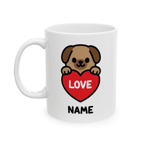 Valentine Puppy Love - Custom Coffee Mug